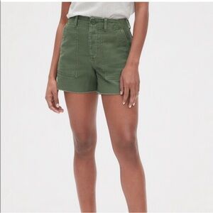 Gap High Rise Utility Shorts Olive 2